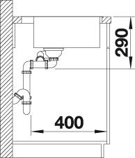 Blanco ANDANO 340/180-IF/A dřez vestavný/do roviny nerez hedvábný lesk nerez  525 247