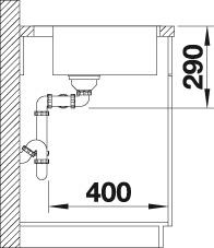 Blanco ANDANO 400/400-IF/A dřez vestavný/do roviny nerez hedvábný lesk nerez  525 249