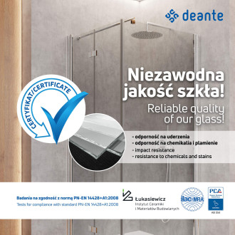 Deante JASMIN sprchová stěna walk-in, titan 80 cm KTJ_D38P