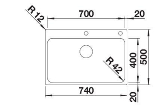 Blanco SOLIS 700 IF / A Push control dřez vestavný/do roviny kartáčovaný nerez 526 127
