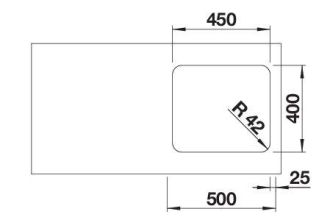 Blanco SOLIS 450U dřez pod desku nerez kartáčovaný nerez  526 120