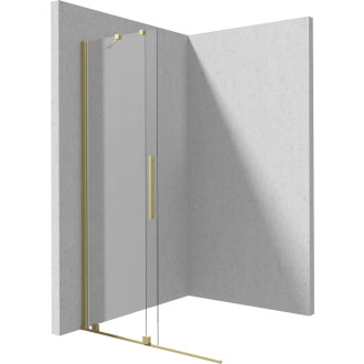 Deante PRIZMA posuvná Walk-In stěna, 140 cm, kartáčované zlato KTJ_R34R