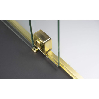 Deante PRIZMA posuvná Walk-In stěna, 140 cm, kartáčované zlato KTJ_R34R