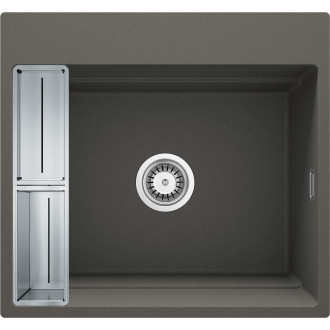 Deante Momi granitový dřez 560x520x220, 3,5", antracitový metalický ZRM_T10A