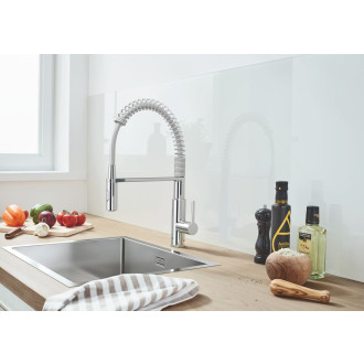 Grohe Get dřezová baterie se sprškou pro přepínání, chrom 30361000