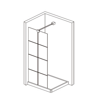 Walk-in sprchový kout ALBOX BLACK