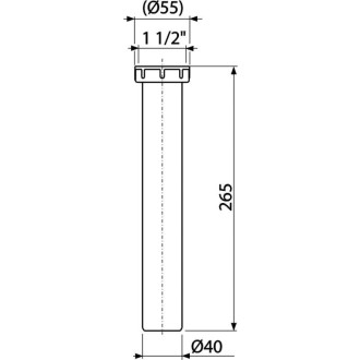 ALCA  A44MN-DN40 "Mezikus s převlečnou maticí 6/4"""