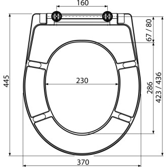 ALCA  A601 WC sedátko Duroplast