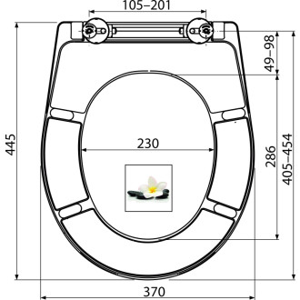 ALCA  A604 FLOWER WC sedátko univerzální SOFTCLOSE, Duroplast
