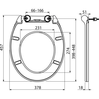 ALCA  A64SLIM WC sedátko SLIM SOFTCLOSE, Duroplast