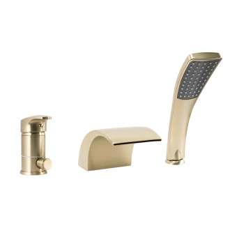 REA Třídílná vanová baterie RIVEN Brush Gold -B0494 REA-B0494