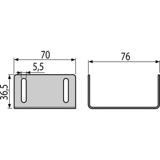 ALCA  ADZ-P006 Propojka drenážního žlabu 100 mm, nerez