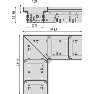 ALCA  ADZ102VR Drenážní žlab rohový 100 mm nastavitelný, pozinkovaná ocel