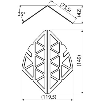 ALCA  AGV942 Sítko nerez boční