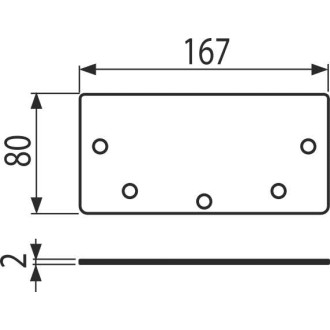 ALCA  APR6-P101-135 Čelo pro krabicový žlab 135, nerez AISI 304