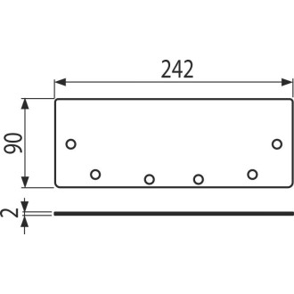 ALCA  APR6-P101-210 Čelo pro krabicový žlab 210, nerez AISI 304