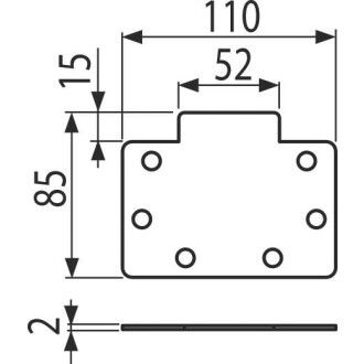 ALCA  APR7-P102-20 Čelo pro štěrbinový žlab, nerez AISI 316L