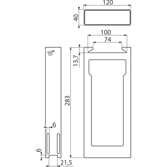 Horní závěs solárního panelu 15° – 283 mm