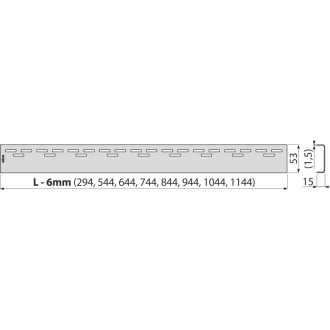 ALCA  HOPE-1150L Rošt pro liniový podlahový žlab, nerez-lesk