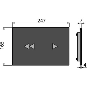 ALCA NIGHT LIGHT-2-SLIM Ovládací tlačítko bezdotyk pro syst. Slim s podsvícením sklo-černá