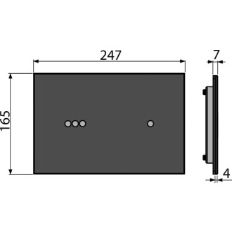ALCA NIGHT LIGHT-3-SLIM Ovládací tlačítko bezdotyk pro syst. Slim s podsvícením sklo-černá