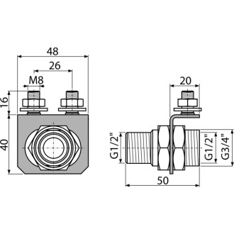 ALCA  P103 "Konzola přívodu vody G1/2"""