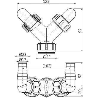 ALCA  P148 "Dvojité kolínko G1""/17–23"