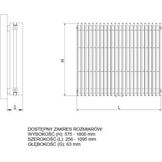 radiátor VIVAT 675 x 1800 mm, barva C. dle vzorníku výrobce RADVIV6018.