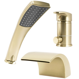 Rea Třídílná vanová baterie REA RIVEN Brush Gold REA-B0494