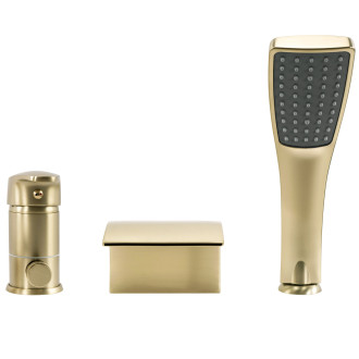 Rea Třídílná vanová baterie REA RIVEN Brush Gold REA-B0494