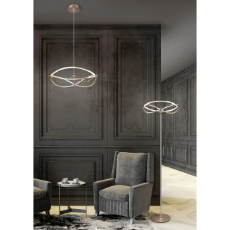 LED závěsné osvětlení Trio Charivari mosaz 321210108