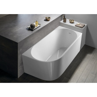 TIBERA R rohová stojící vana, 150x75cm, bílá E1035