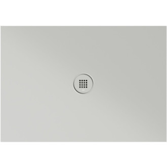 Keramická sprchová vanička, obdélník 100x70x2cm, cenere mat