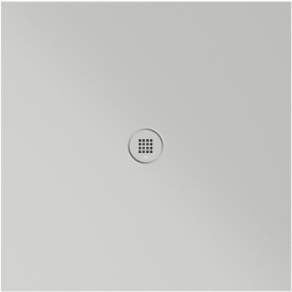 Keramická sprchová vanička, čtverec 100x100x2cm, cenere mat