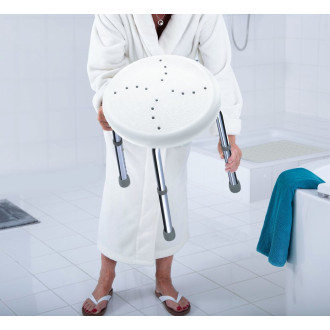 HANDICAP koupelnová stolička, průměr 45cm, bílá A170101