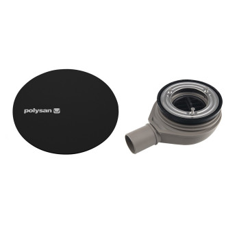 MIRAI vaničkový sifon, průměr 90mm, DN40, krytka černá mat 59337