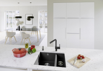 Blanco ROTAN 340/160-U dřez pod desku kávová granit 521 351