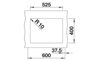 Blanco ROTAN 340/160-U dřez pod desku antracit granit 523 077