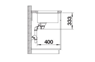 Blanco ROTAN 340/160-U dřez pod desku antracit granit 523 077