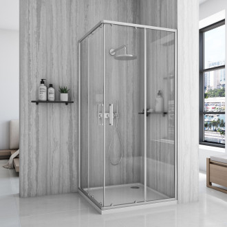 Rea Sprchový kout REA City 90x90 Nickel Brush REA-K6496