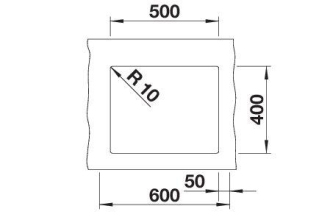 Blanco ROTAN 500-U dřez pod desku antracit granit 523 075
