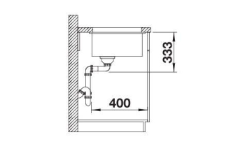 Blanco ROTAN 500-U dřez pod desku antracit granit 523 075