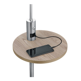 Stojací lampa Trio Claas nikl 400400107