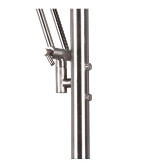 LED stojací lampa Trio Barrie nikl 424210307