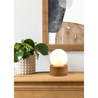 Stolní lampa Reality Countess dřevodekor R59051035