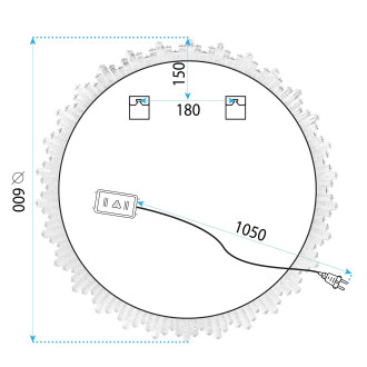 Rea Zrcadlo LED 60cm YH-3564 HOM-01500