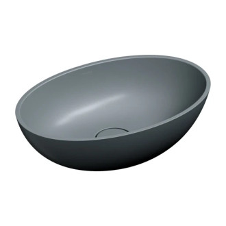 Omnires SHELL umyvadlo M+, 50 x 32 cm, matná popelavě šedá SHELL500UNAG