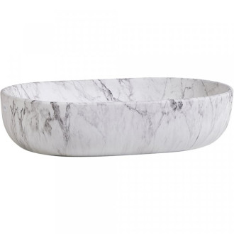 CERANO Keramické umyvadlo na desku Deno mramor 59x41 cm CER-428440