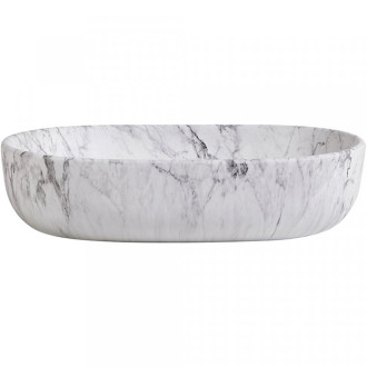 CERANO Keramické umyvadlo na desku Deno mramor 59x41 cm CER-428440