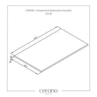 CERANO Koupelnová deska pod umyvadlo Carole bílá matná 80 cm CER-431608